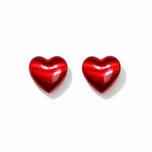 ⚜️ Red Heart Shaped Earrings